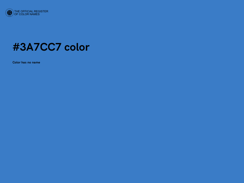 #3A7CC7 color image