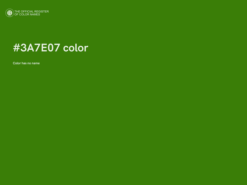 #3A7E07 color image