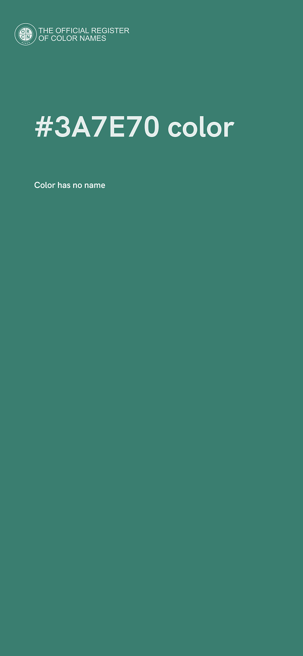 #3A7E70 color image