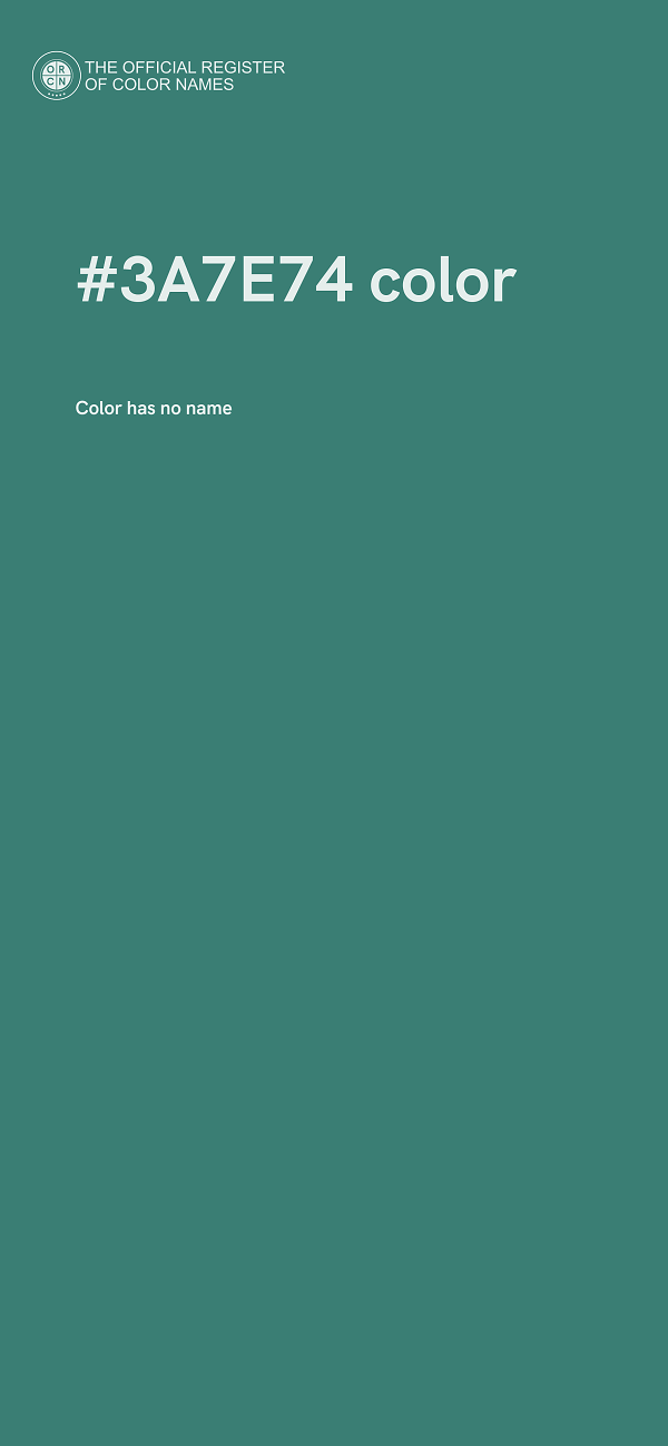 #3A7E74 color image