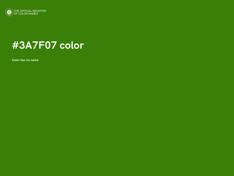 #3A7F07 color image