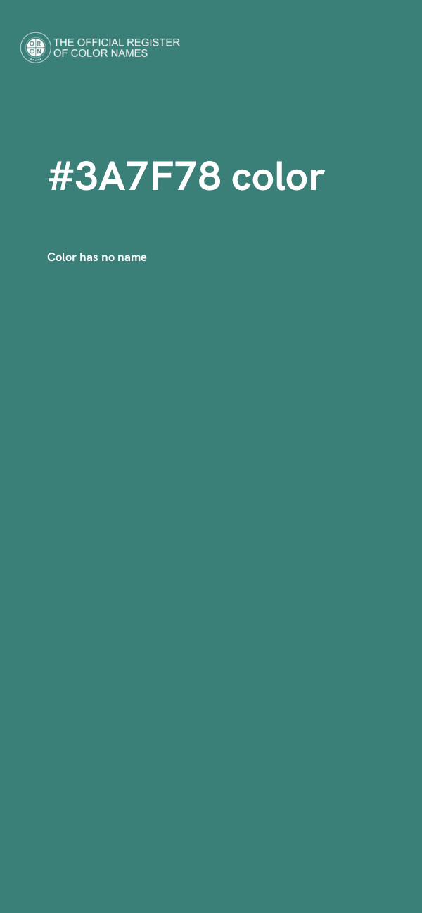 #3A7F78 color image