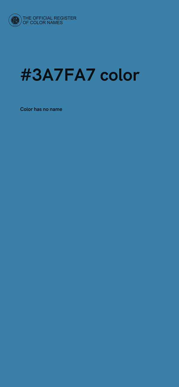#3A7FA7 color image