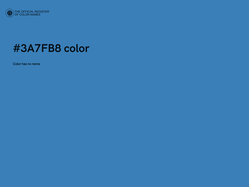 #3A7FB8 color image