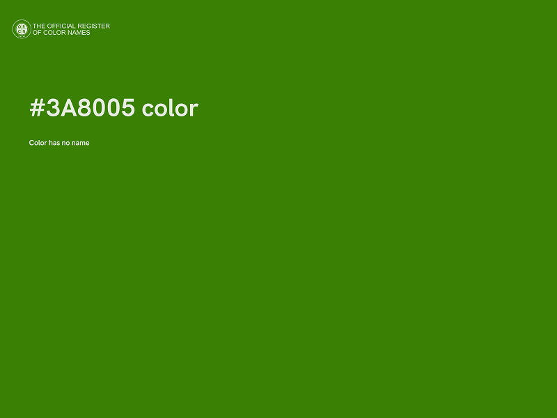 #3A8005 color image