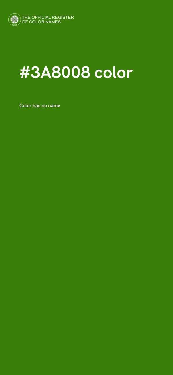 #3A8008 color image