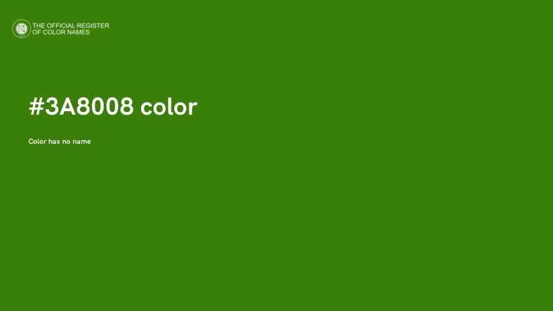 #3A8008 color image