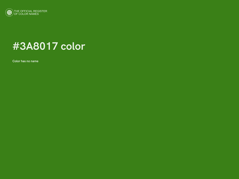 #3A8017 color image