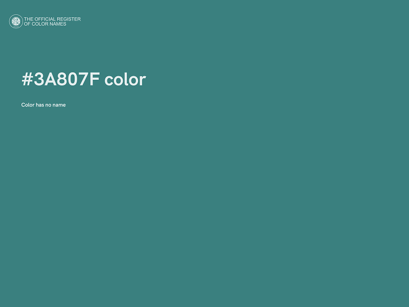 #3A807F color image