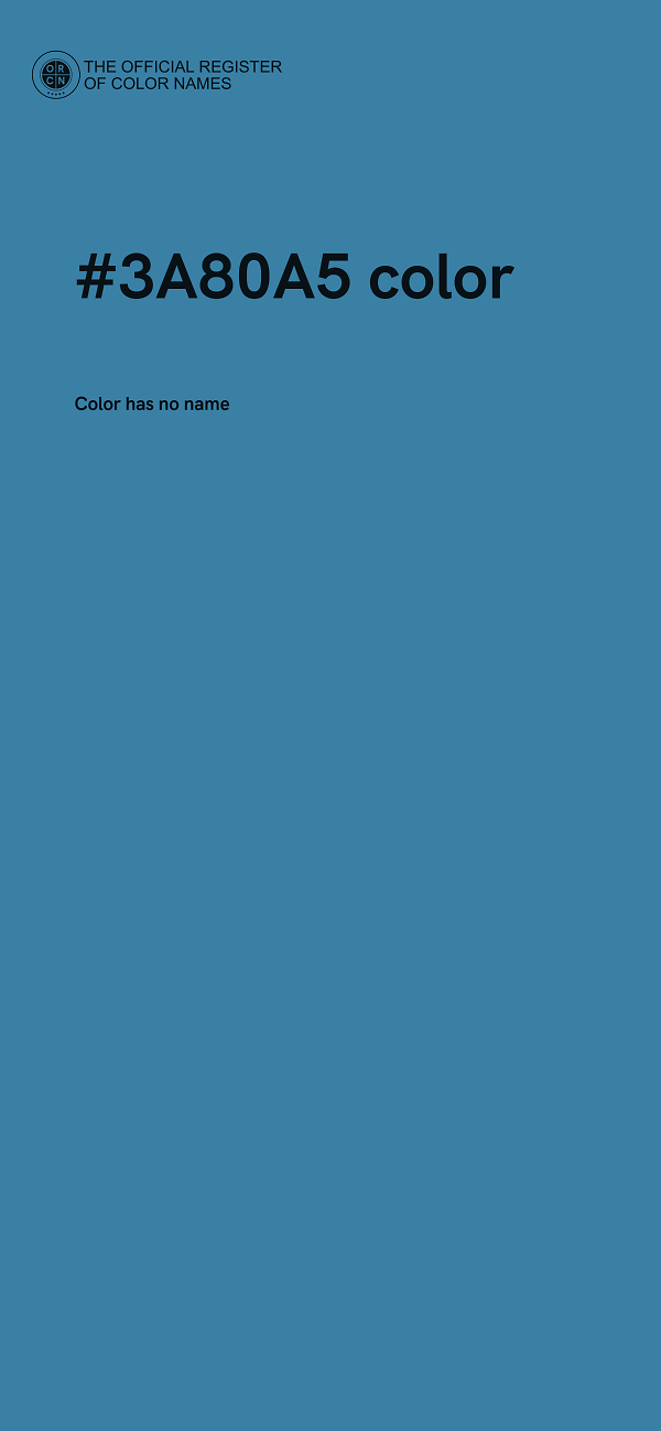 #3A80A5 color image