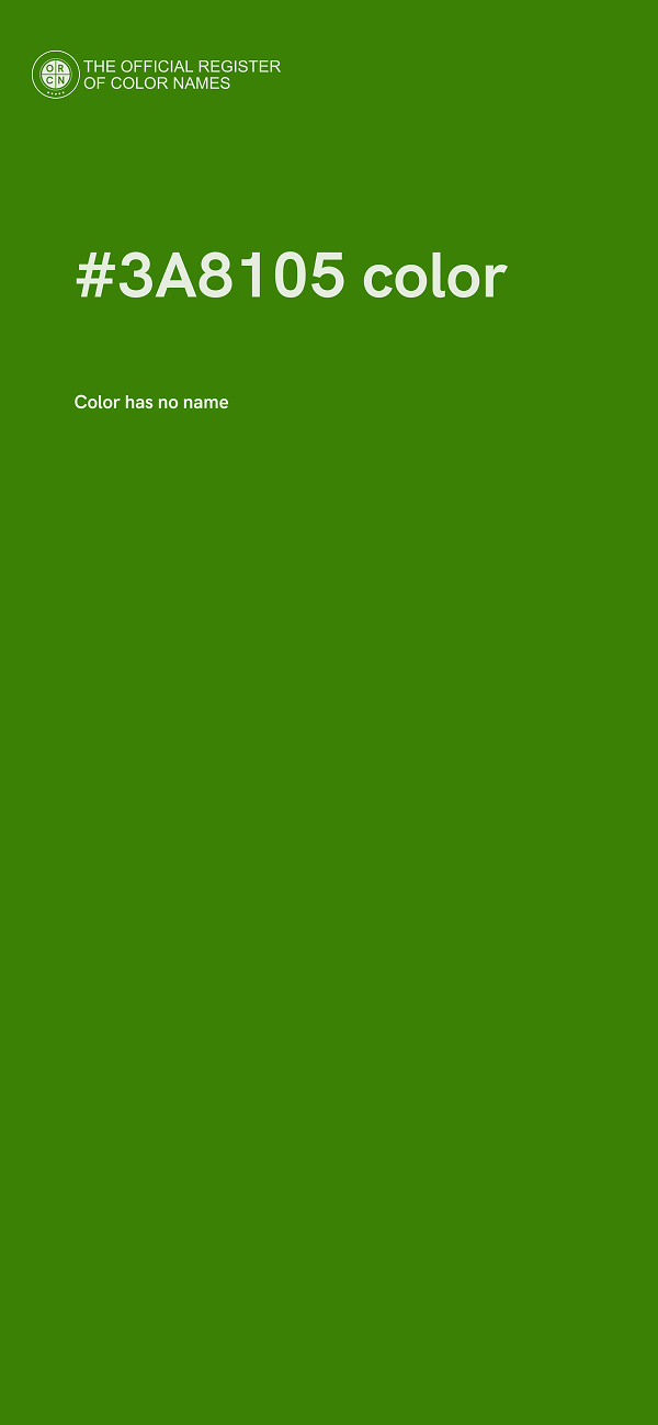 #3A8105 color image