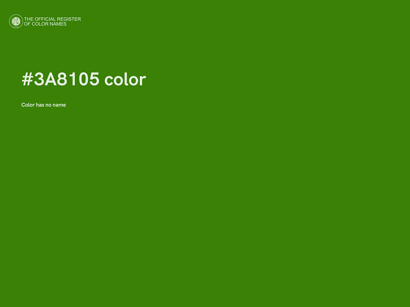 #3A8105 color image