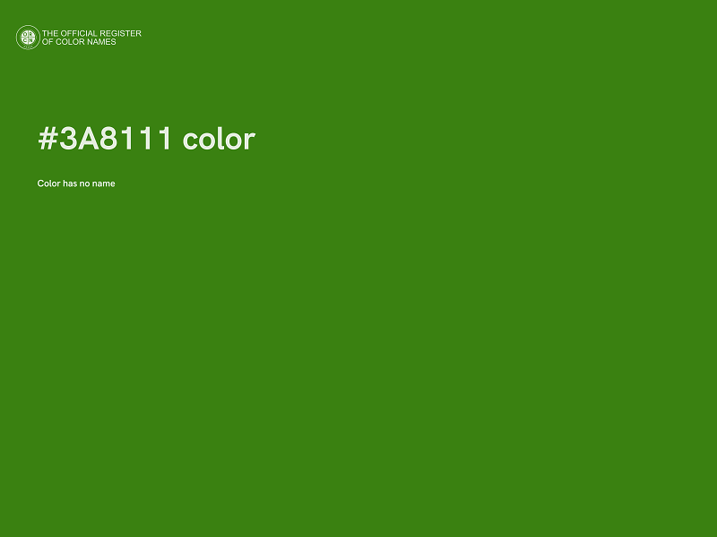 #3A8111 color image