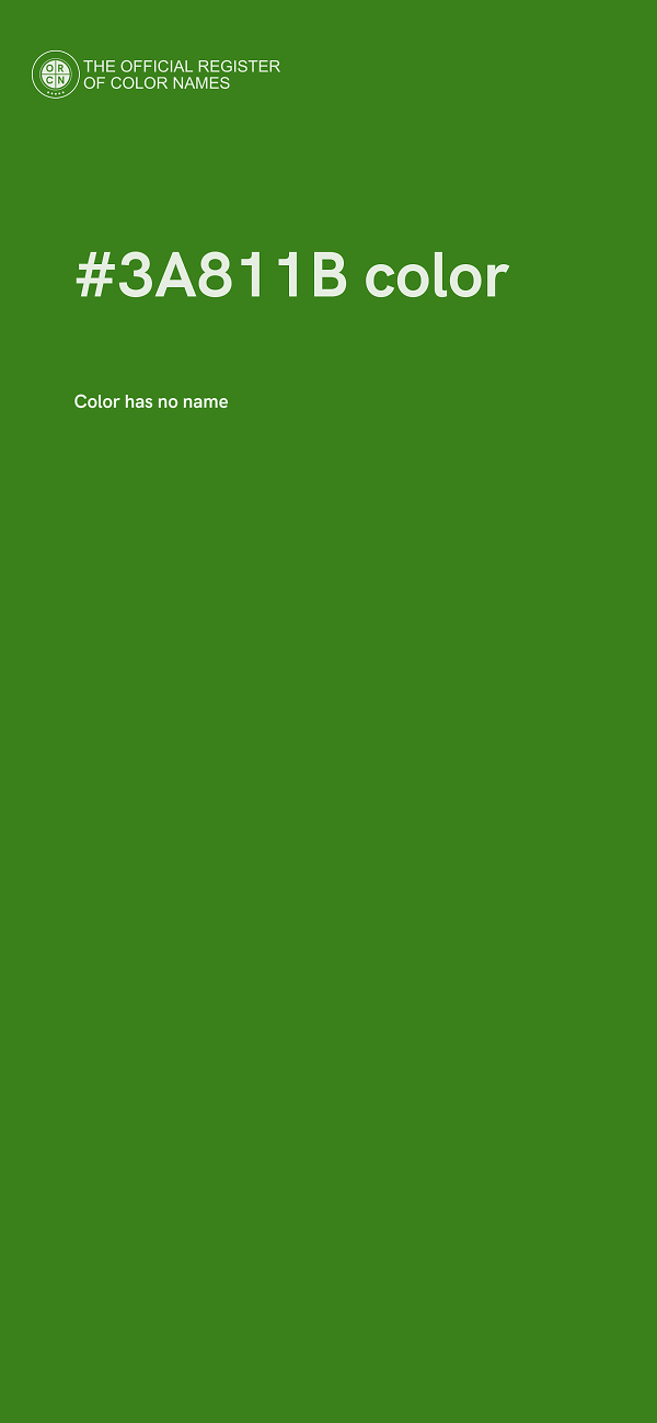 #3A811B color image