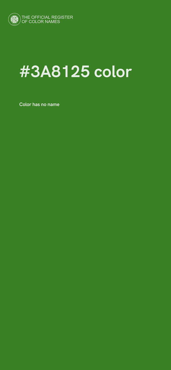 #3A8125 color image
