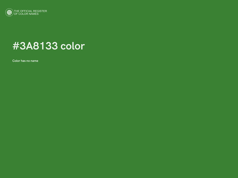 #3A8133 color image