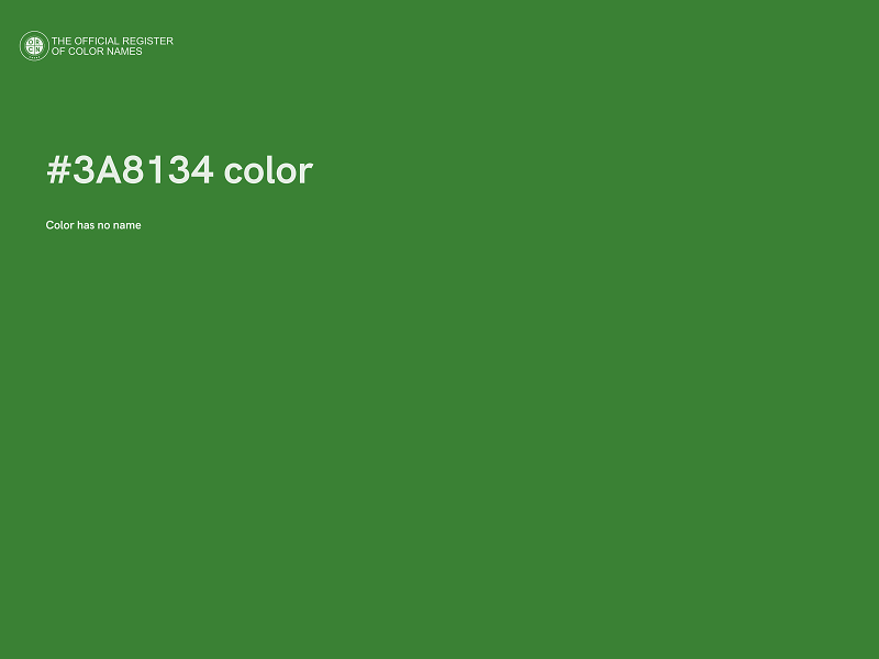 #3A8134 color image