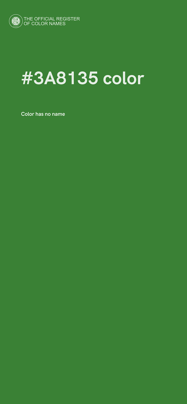 #3A8135 color image
