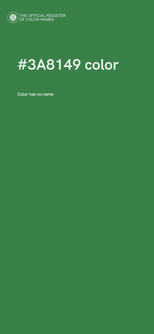 #3A8149 color image