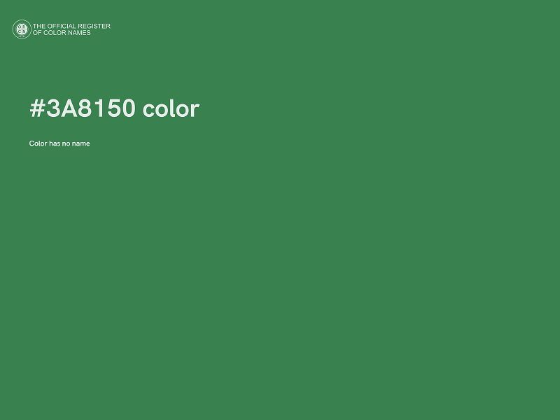 #3A8150 color image
