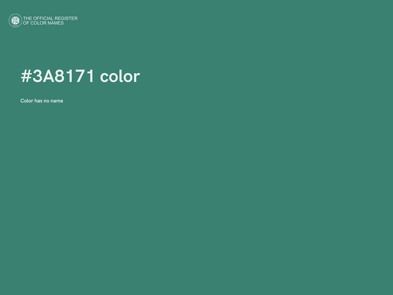 #3A8171 color image