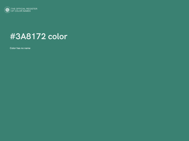 #3A8172 color image
