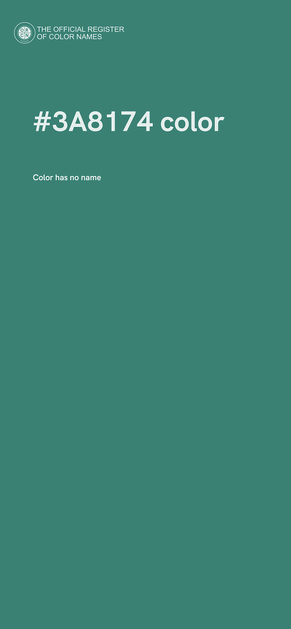 #3A8174 color image