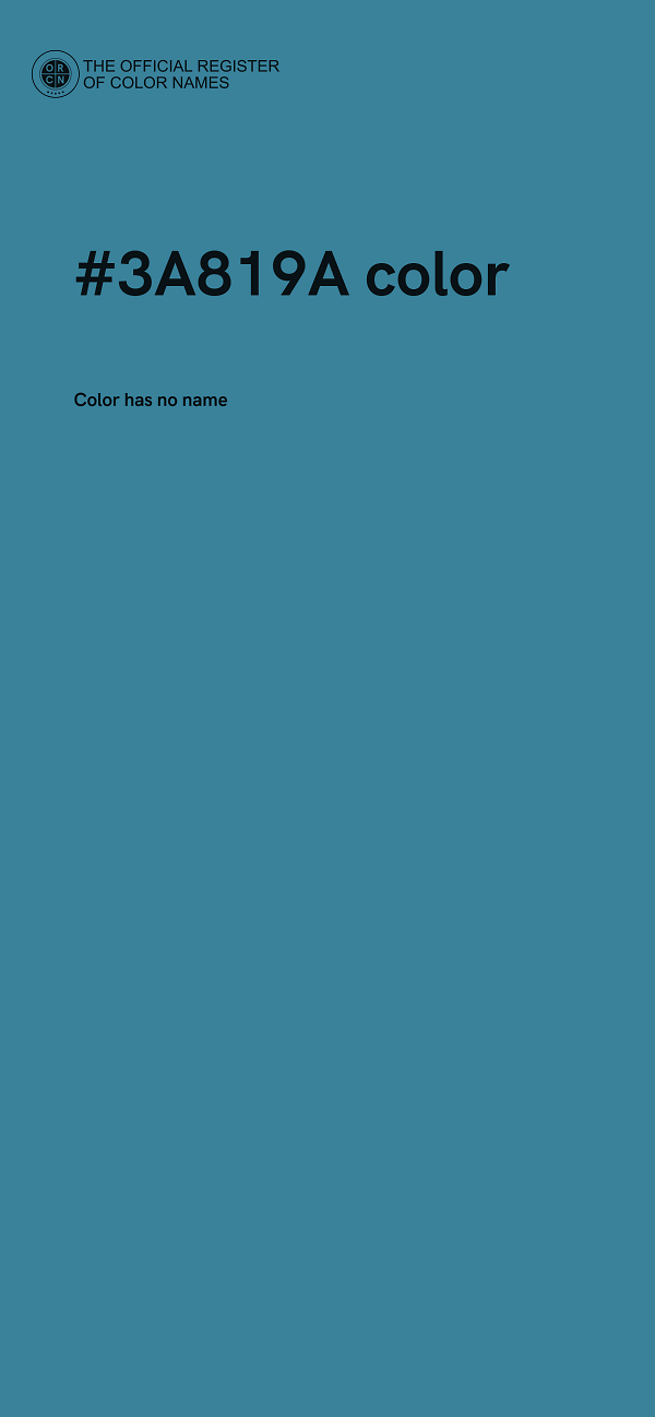 #3A819A color image