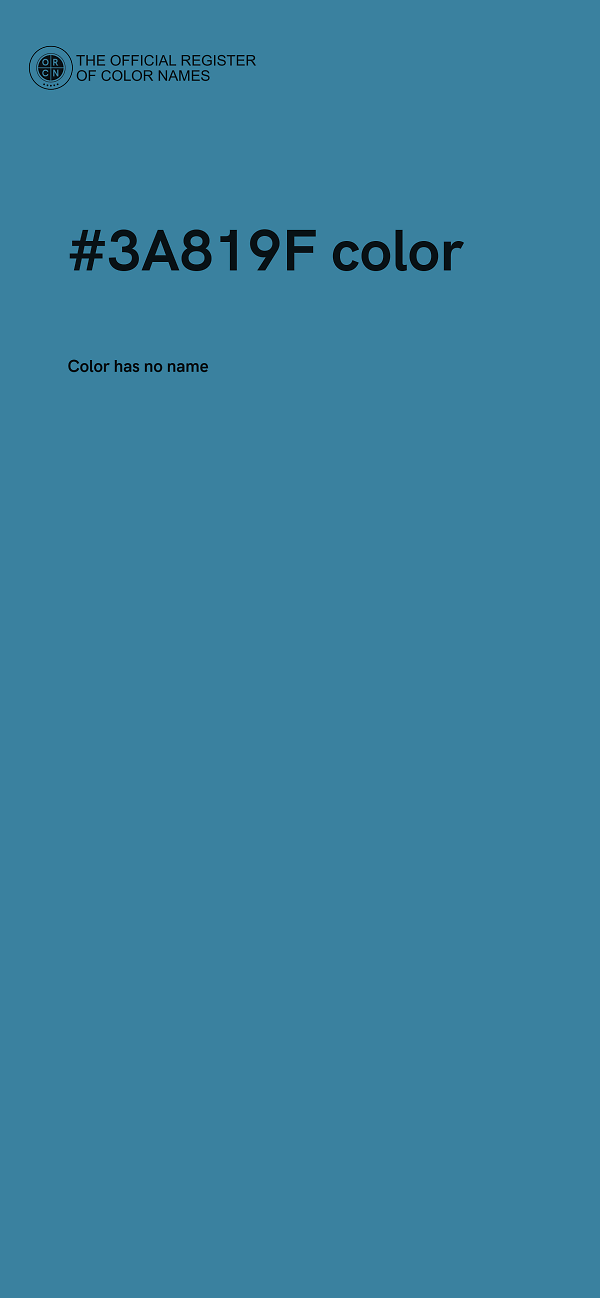 #3A819F color image