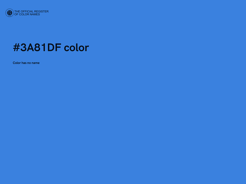 #3A81DF color image