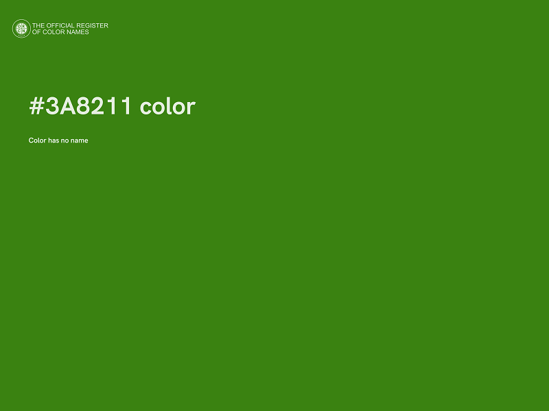 #3A8211 color image