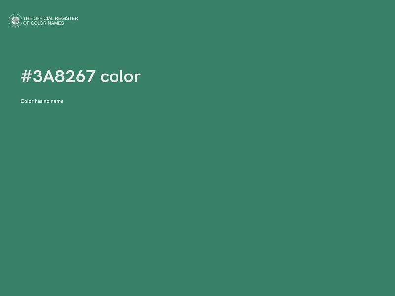 #3A8267 color image