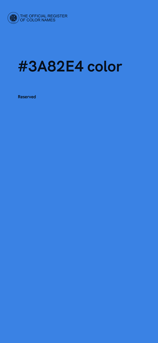 #3A82E4 color image