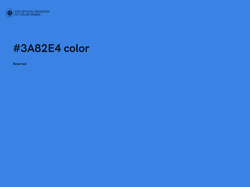 #3A82E4 color image