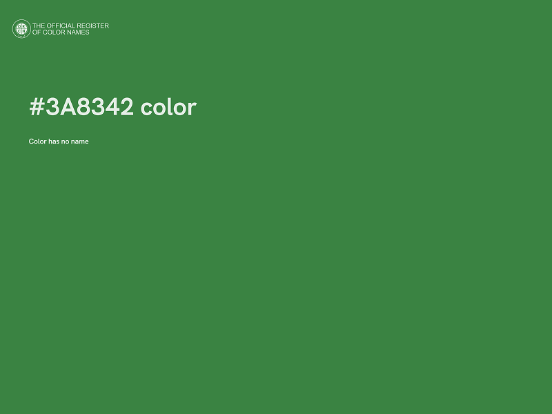 #3A8342 color image
