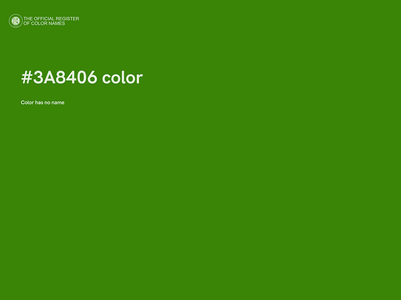 #3A8406 color image