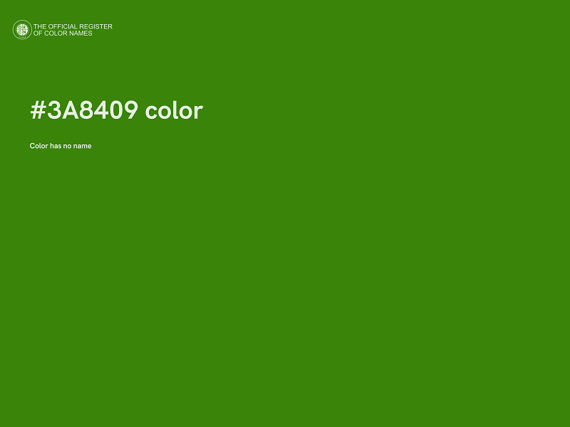 #3A8409 color image