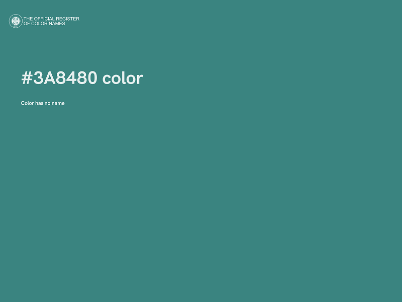 #3A8480 color image