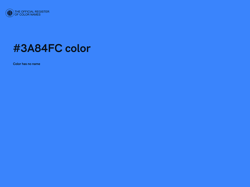 #3A84FC color image