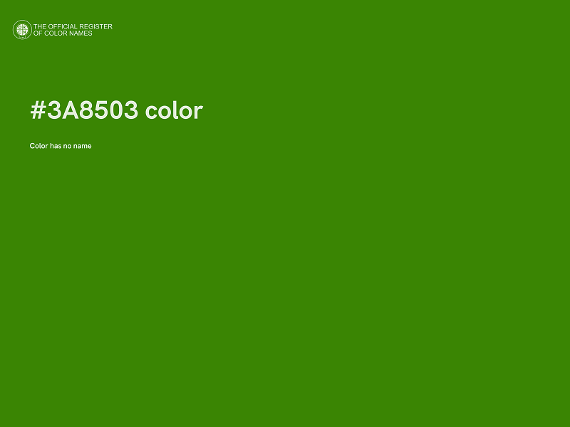 #3A8503 color image