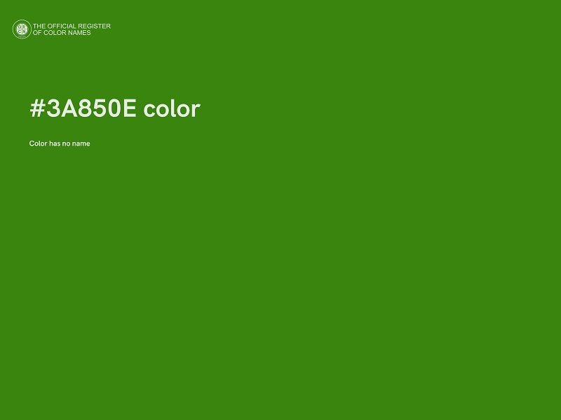 #3A850E color image