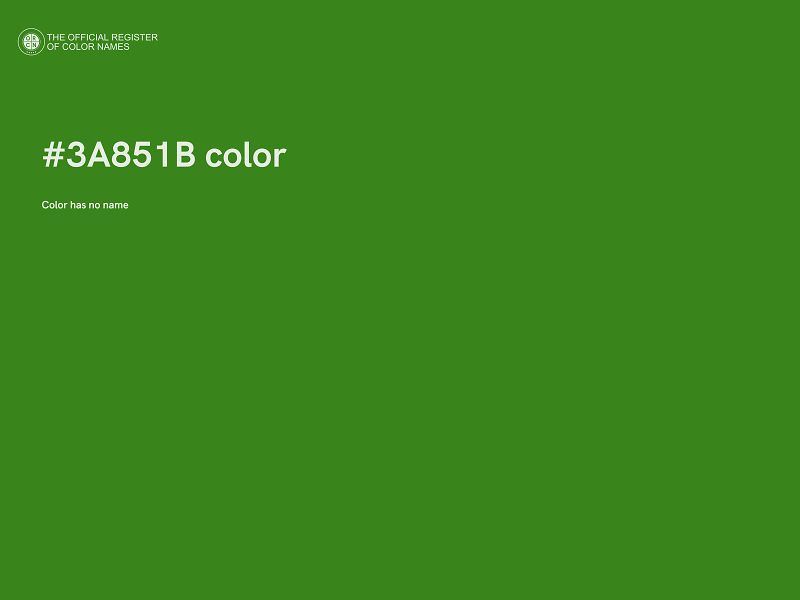 #3A851B color image
