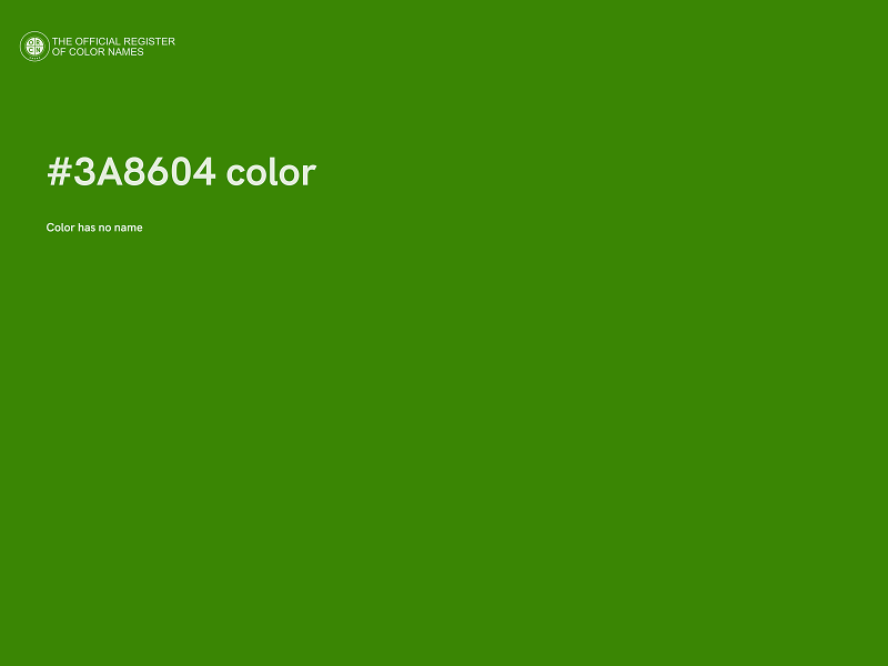 #3A8604 color image