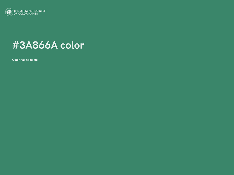 #3A866A color image