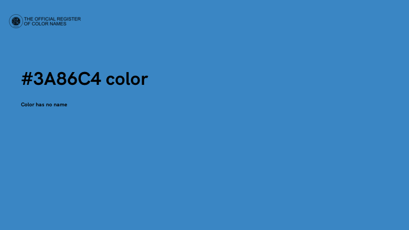 #3A86C4 color image