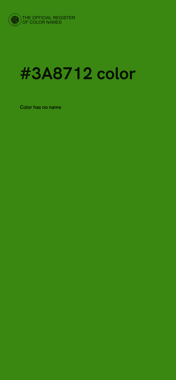 #3A8712 color image