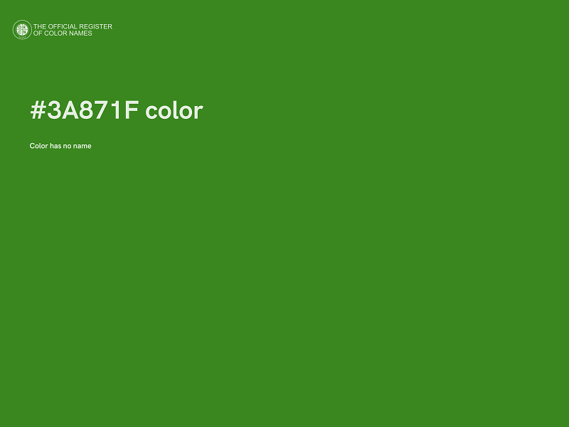 #3A871F color image