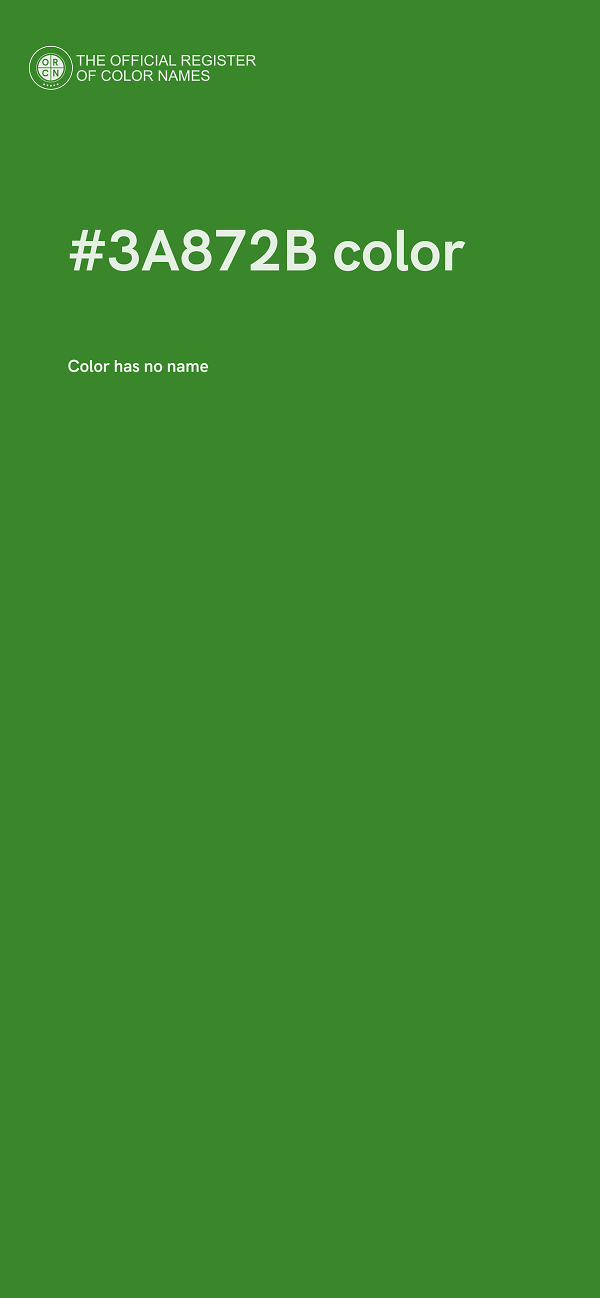 #3A872B color image
