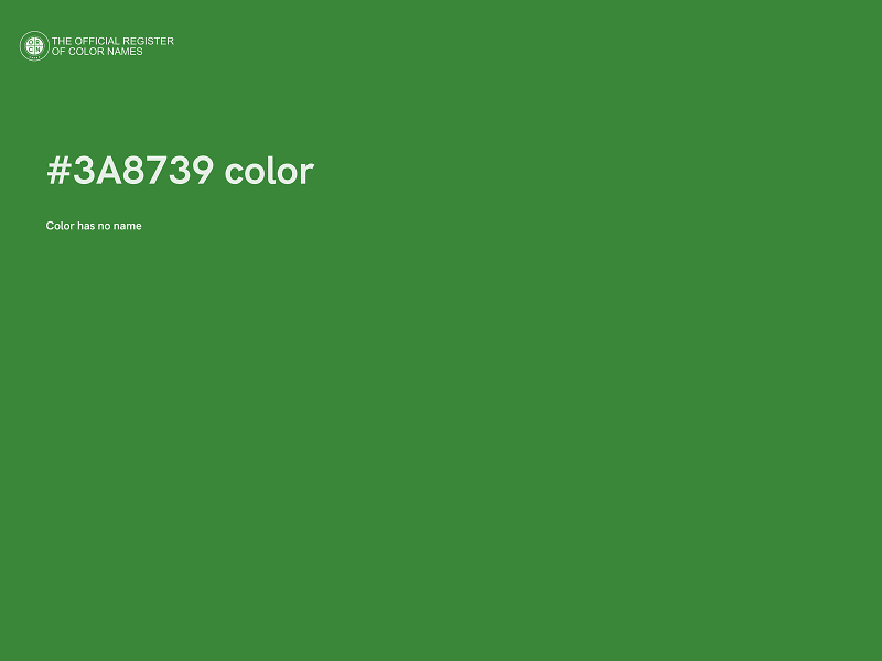 #3A8739 color image