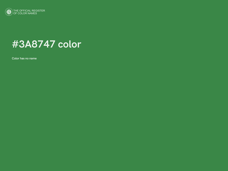 #3A8747 color image